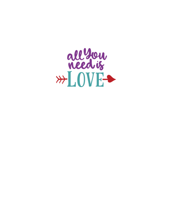 All You need is Love - Szeretet amire szükséged van minta fekete pólón