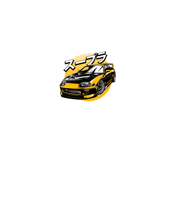 Toyota Supra minta fekete pólón