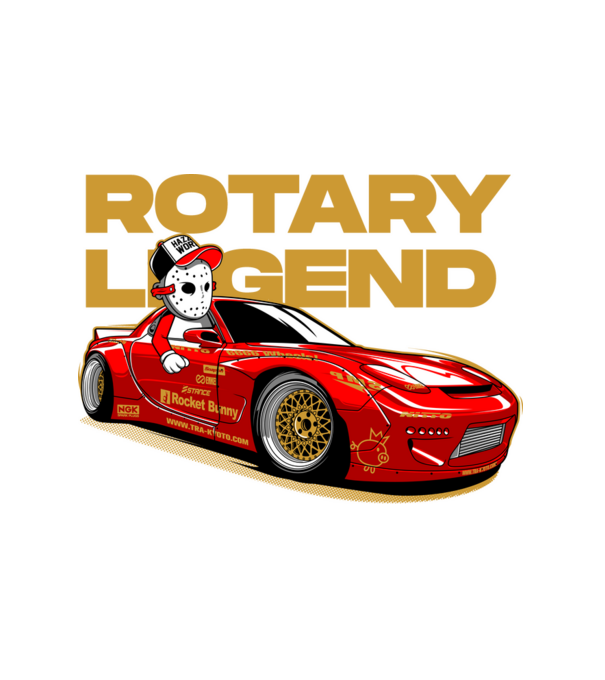 Mazda RX-7 - Rotary Legend minta fehér pólón