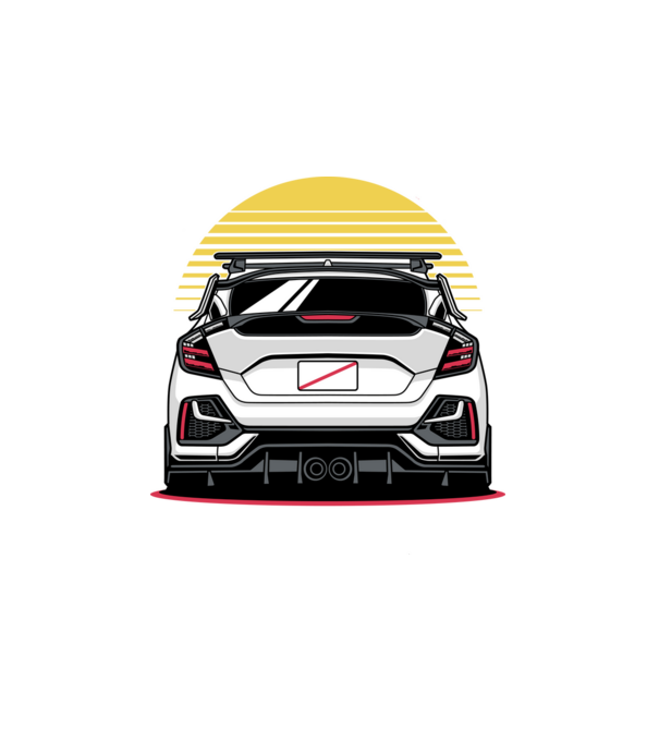 Honda Civic minta fehér pólón