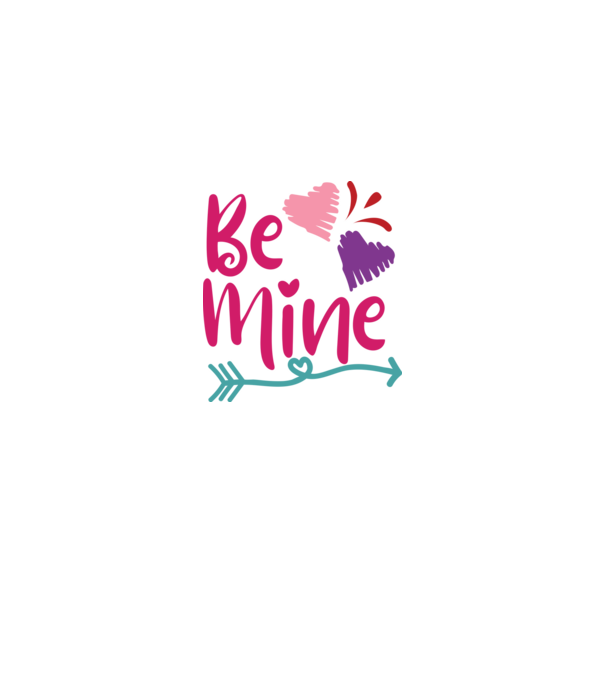 Be Mine - Légy az enyém minta fekete pólón