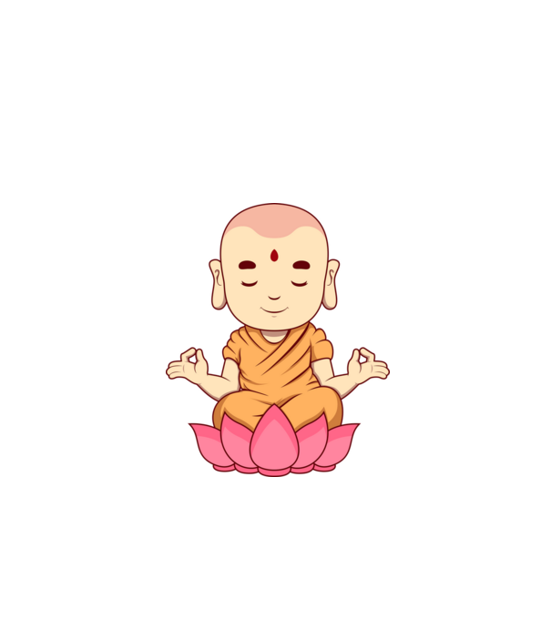 Buddha minta fehér pólón