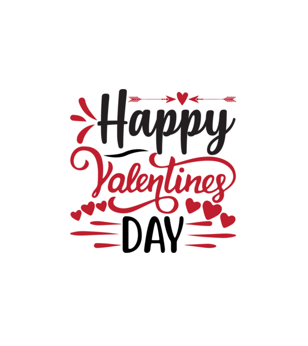 Happy Valentine's Day - Boldog Valentin-napot! minta fehér pólón