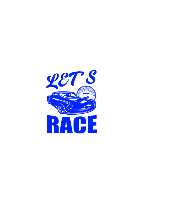 Let's Race - Versenyezzünk minta fehér pólón