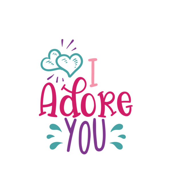 I Adore You - Imádlak  minta fekete pólón