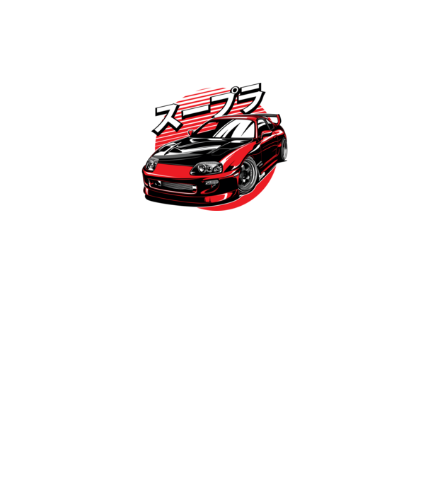 Toyota Supra minta fekete pólón