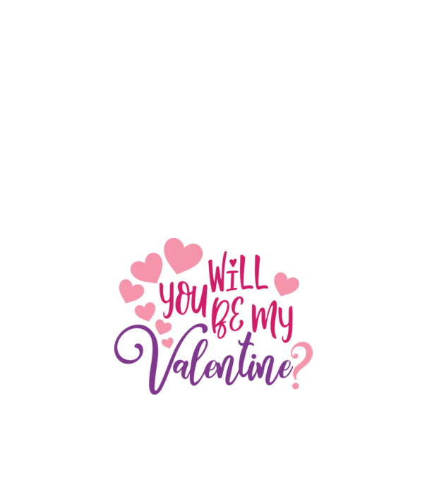 Will you be my Valentine - Leszel a Valentinom? minta fekete pólón