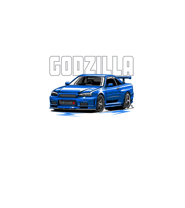 Nissan Skyline Godzilla minta szürke pólón