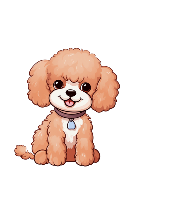 Aranyos kiskutya - Uszkár (Poodle) minta világoskék pólón