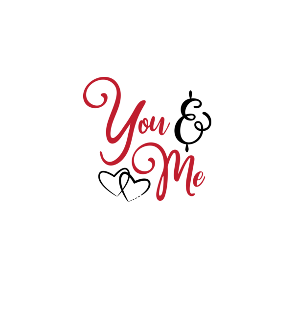 You and Me - Te és Én minta világos rózsaszín pólón