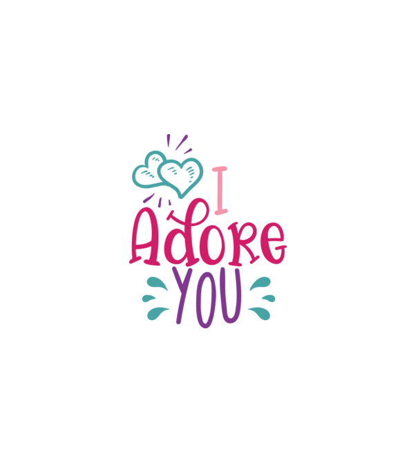 I Adore You - Imádlak minta fekete pólón