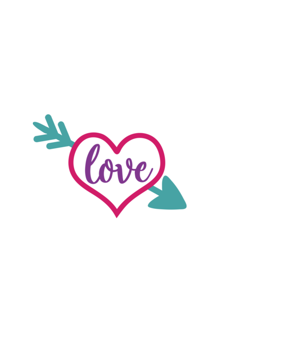 Love - Szerelem, Szeretet minta fekete pólón