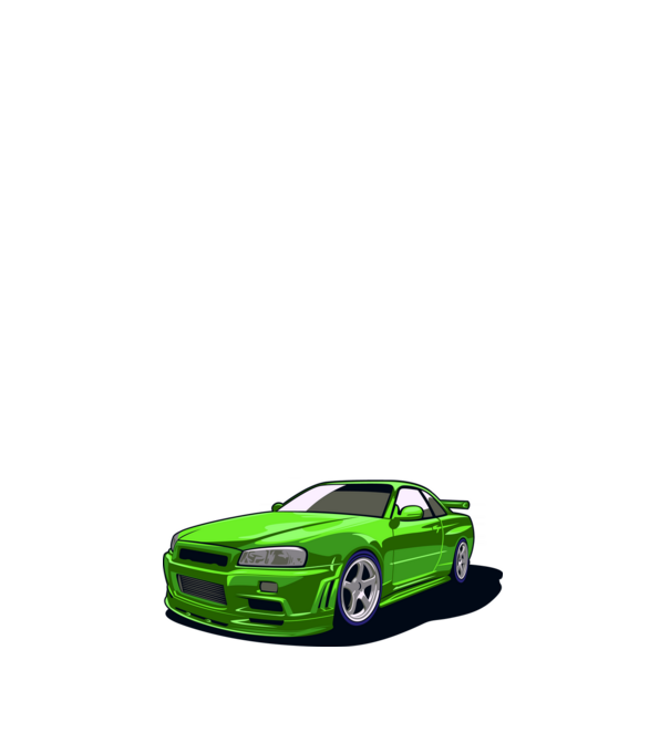 Nissan Skyline GTR minta világos rózsaszín pólón