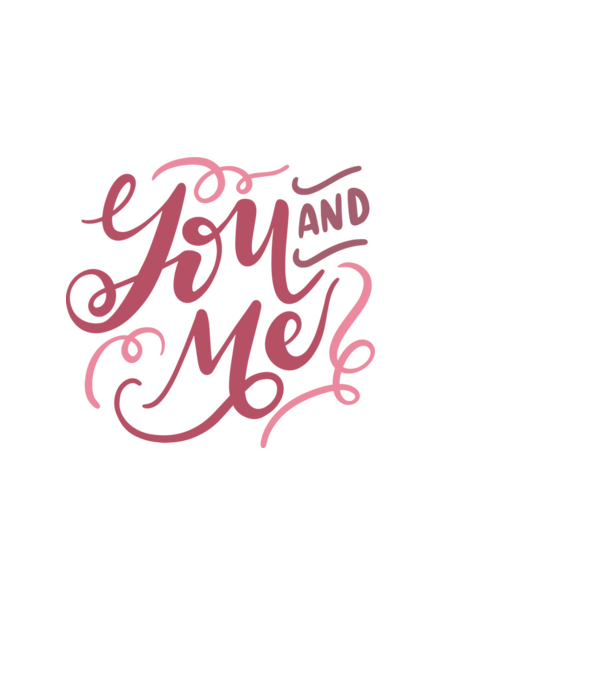 You and Me - Te és Én minta fekete pólón