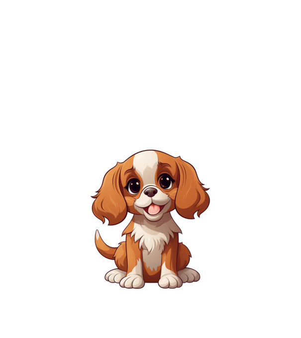 Aranyos kutya - Cavalier King Charles Spániel minta fehér pólón
