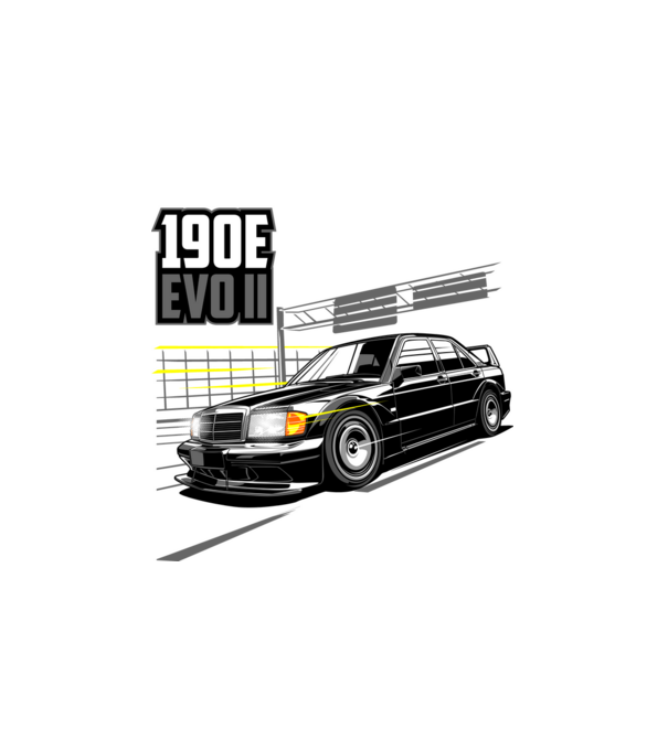 Mercedes Benz 190E AMG Evolution  minta fehér pólón