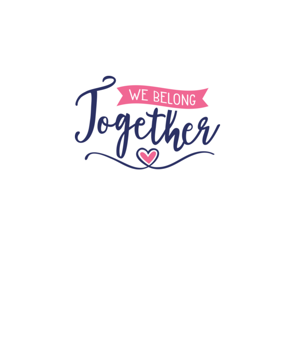 We Belong Together - Összetartozunk minta szürke pólón