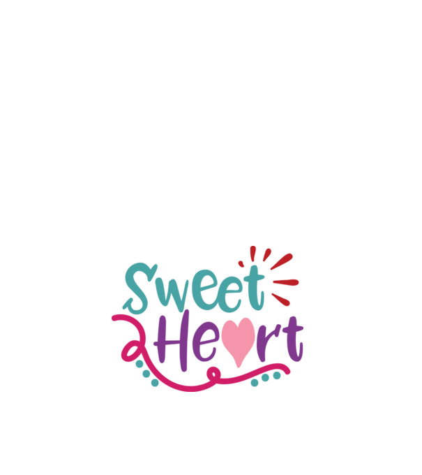 Sweet Heart - Édes Szív minta fehér pólón