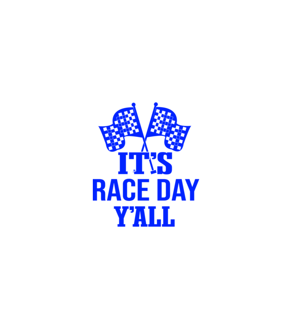 It's race day y'all - Versenynap van! minta fekete pólón