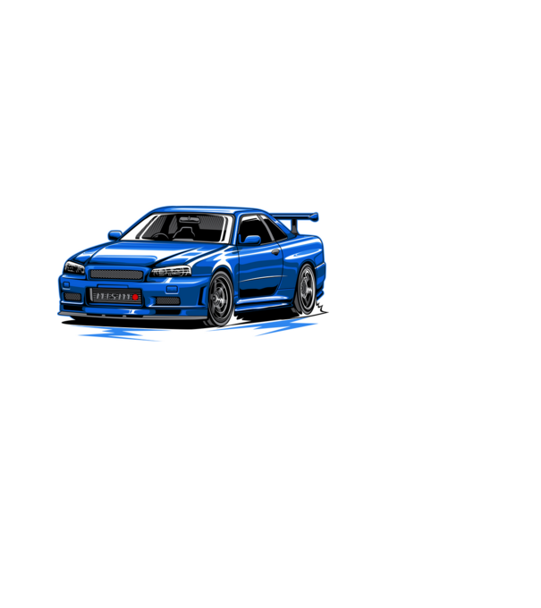 Nissan Skyline Godzilla minta fehér pólón