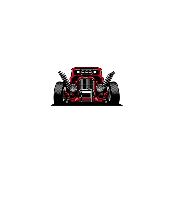Hot Rod minta szürke pólón