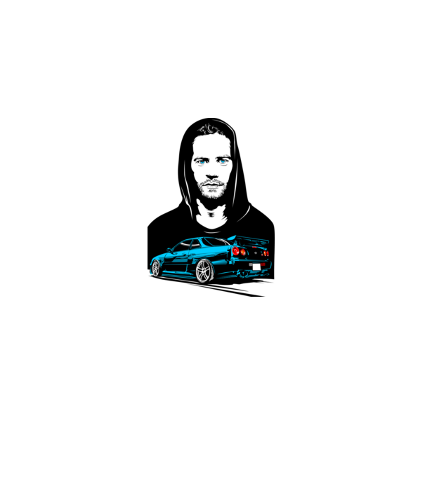 Paul Walker - Nissan Skyline R34 minta világos rózsaszín pólón