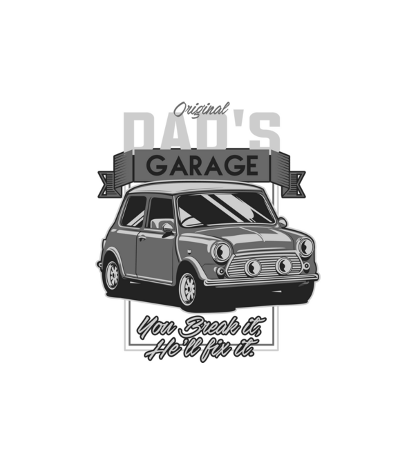 Mini Cooper - Dad'S Garage minta fehér pólón