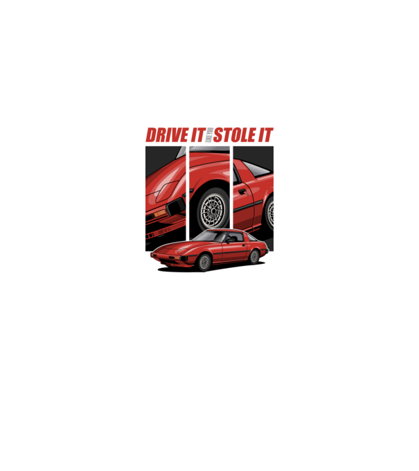 Mazda RX-7 - Drive it like you stole it minta királykék pólón