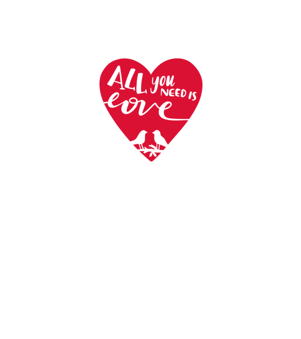 All you need is Love - Csak a Szeretetre van szükséged minta fekete pólón