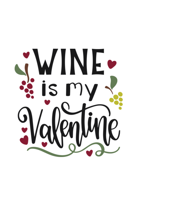 Wine Is My Valentine - A bor az én Valentinom minta világoskék pólón
