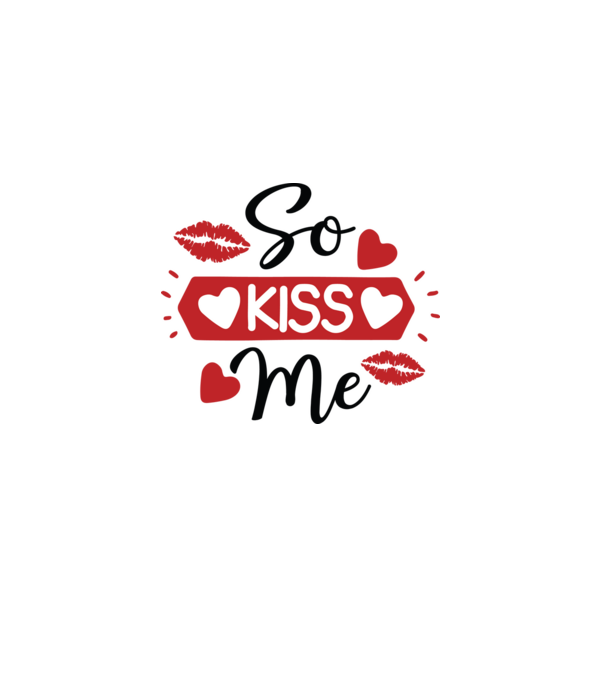 So Kiss Me - Csókolj meg  minta szürke pólón