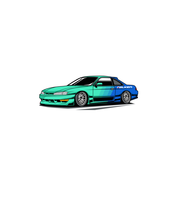 Nissan Silvia S14 minta fekete pólón
