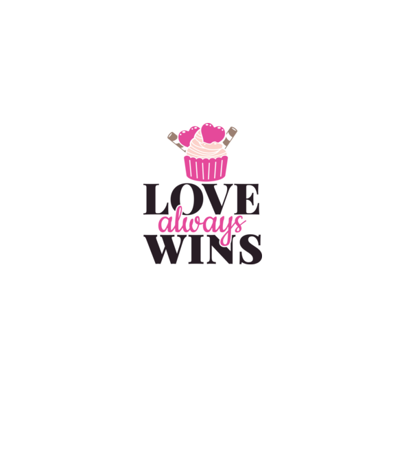 Love Always Wins - A szerelem mindig győz minta fehér pólón