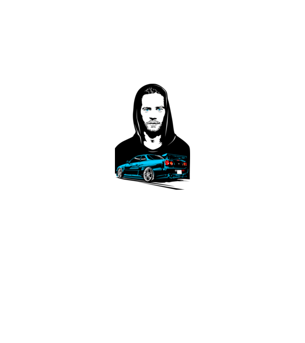 Paul Walker - Nissan Skyline R34 minta királykék pólón