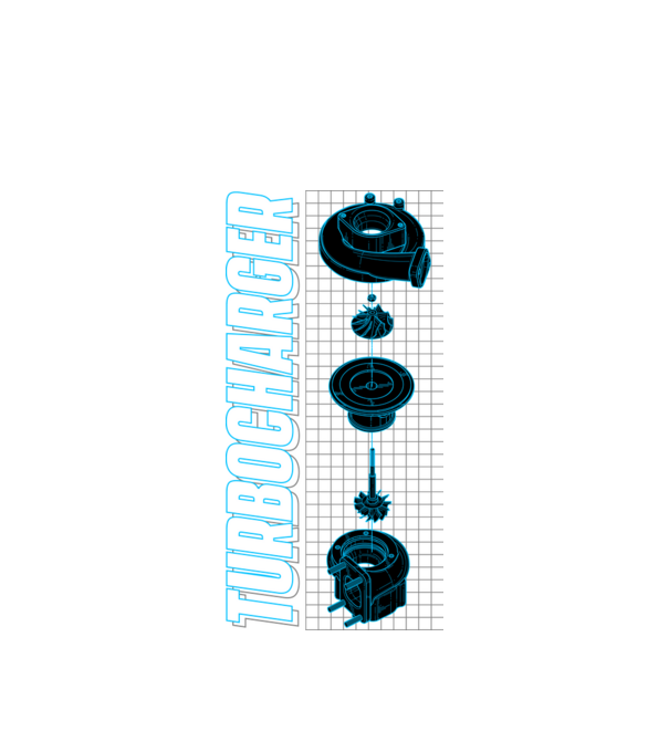 Turbocharger - Turbófeltöltő minta fehér pólón