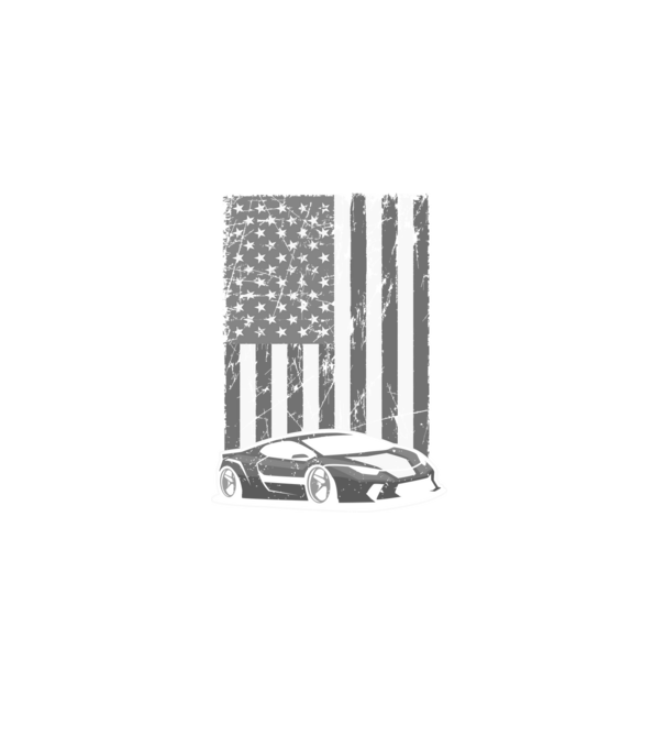Amerikai autó minta fekete pólón