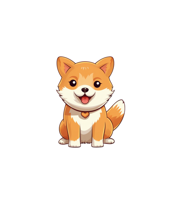 Aranyos kiskutya - Shiba Inu minta fehér pólón