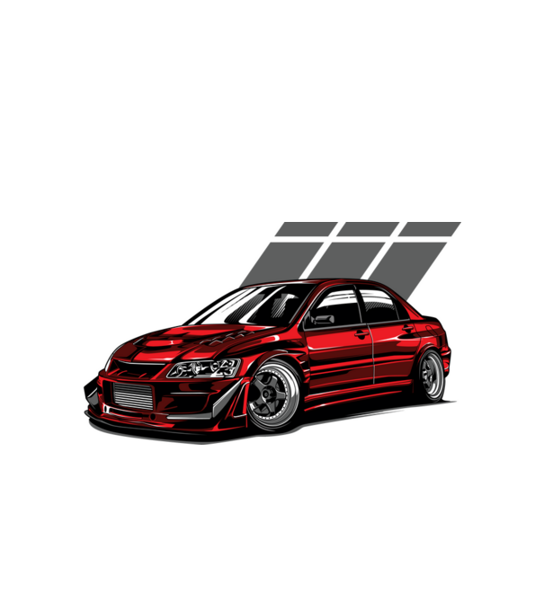 Mitsubishi Lancer 2.0 EVO 8 minta fehér pólón