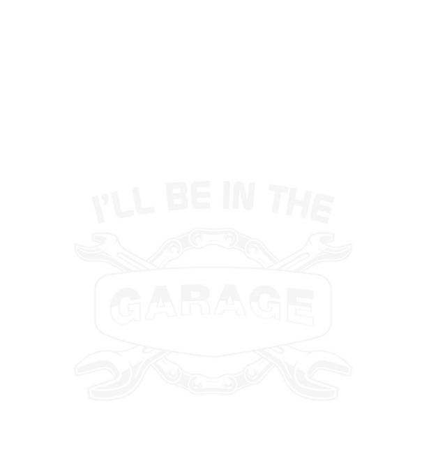 I'll be in the garage - A garázsban leszek minta fekete pólón