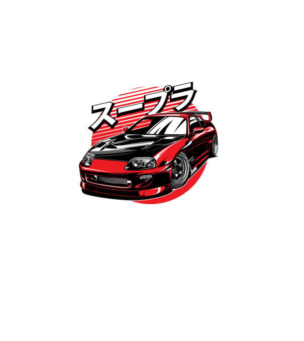 Toyota Supra  minta sötétkék pólón