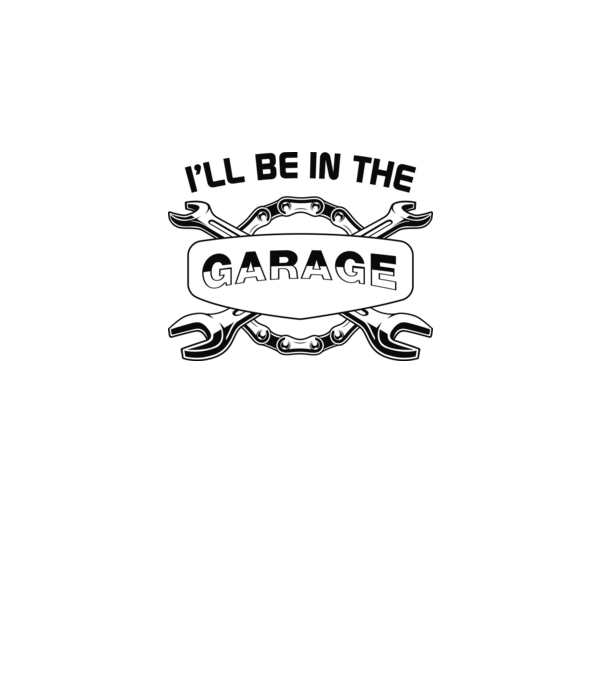 I'll be in the garage - A garázsban leszek minta világos rózsaszín pólón