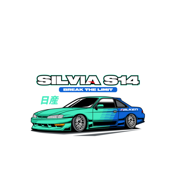 Nissan Silvia S14 minta fekete pólón