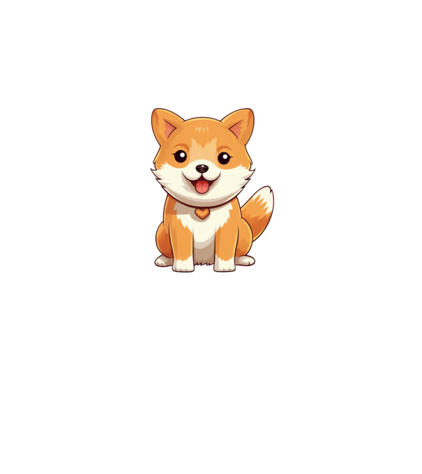 Aranyos kiskutya - Shiba Inu minta fehér pólón