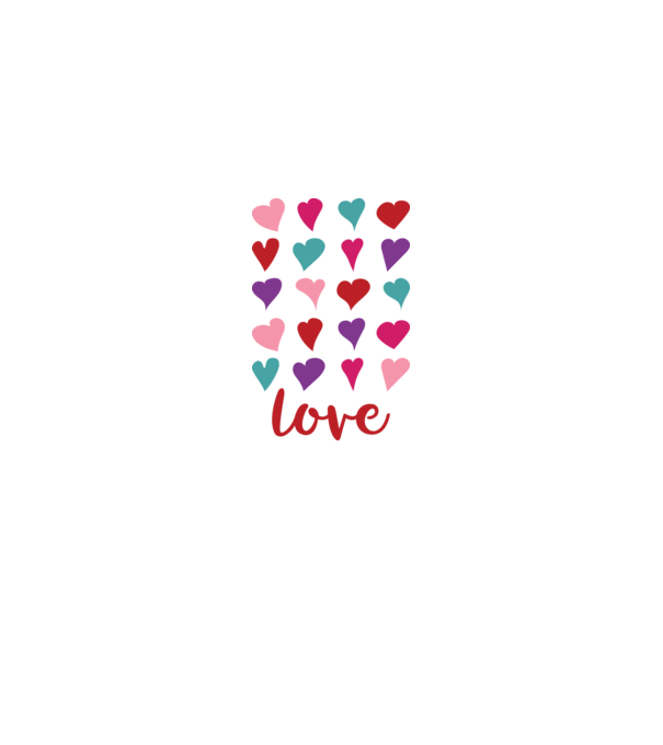 Love - Szerelem, Szeretet minta fekete pólón