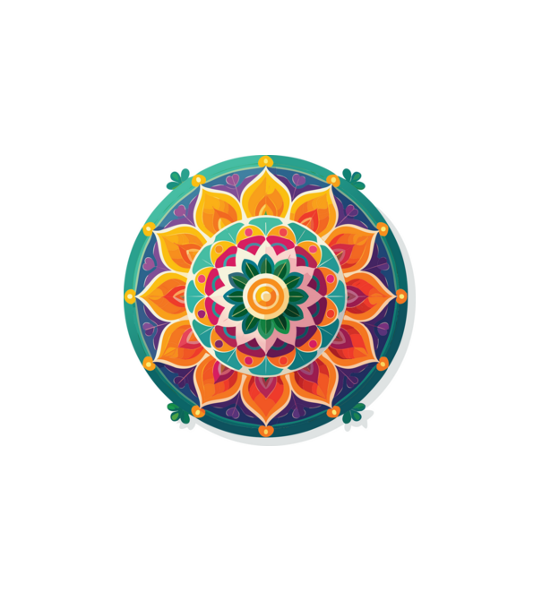 Mandala minta fehér pólón