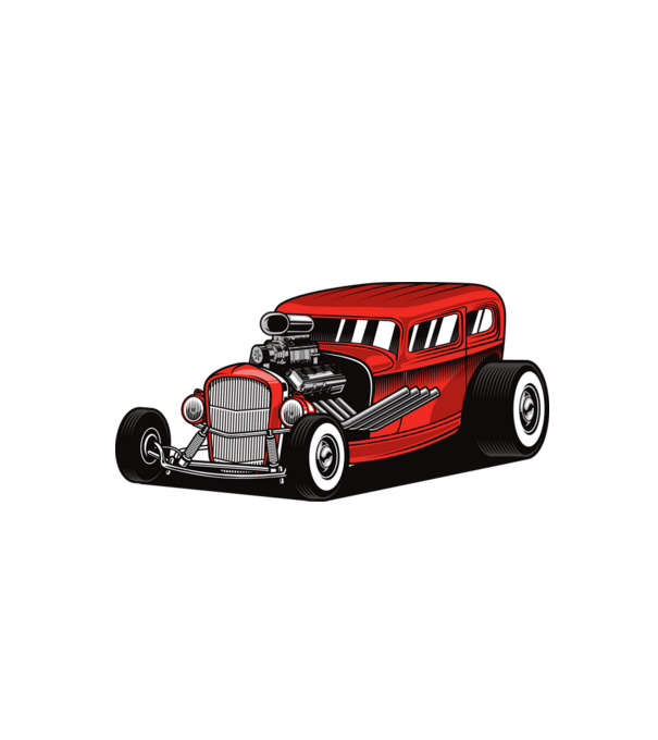 Hot Rod minta almazöld pólón