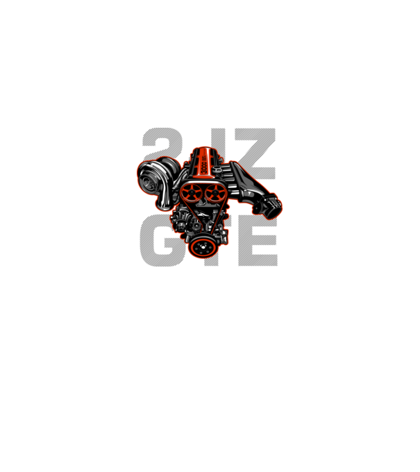 Toyota 2JZ-GTE Engine (motor) minta királykék pólón