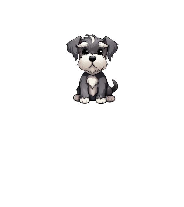 Aranyos kutya - Törpe Schnauzer minta fehér pólón