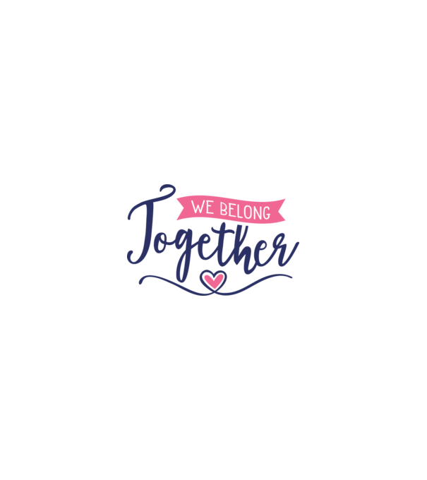 We Belong Together - Összetartozunk minta homokszín pólón