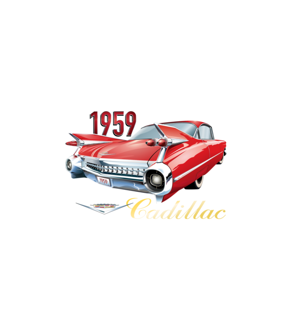 Cadillac 1959 minta fehér pólón